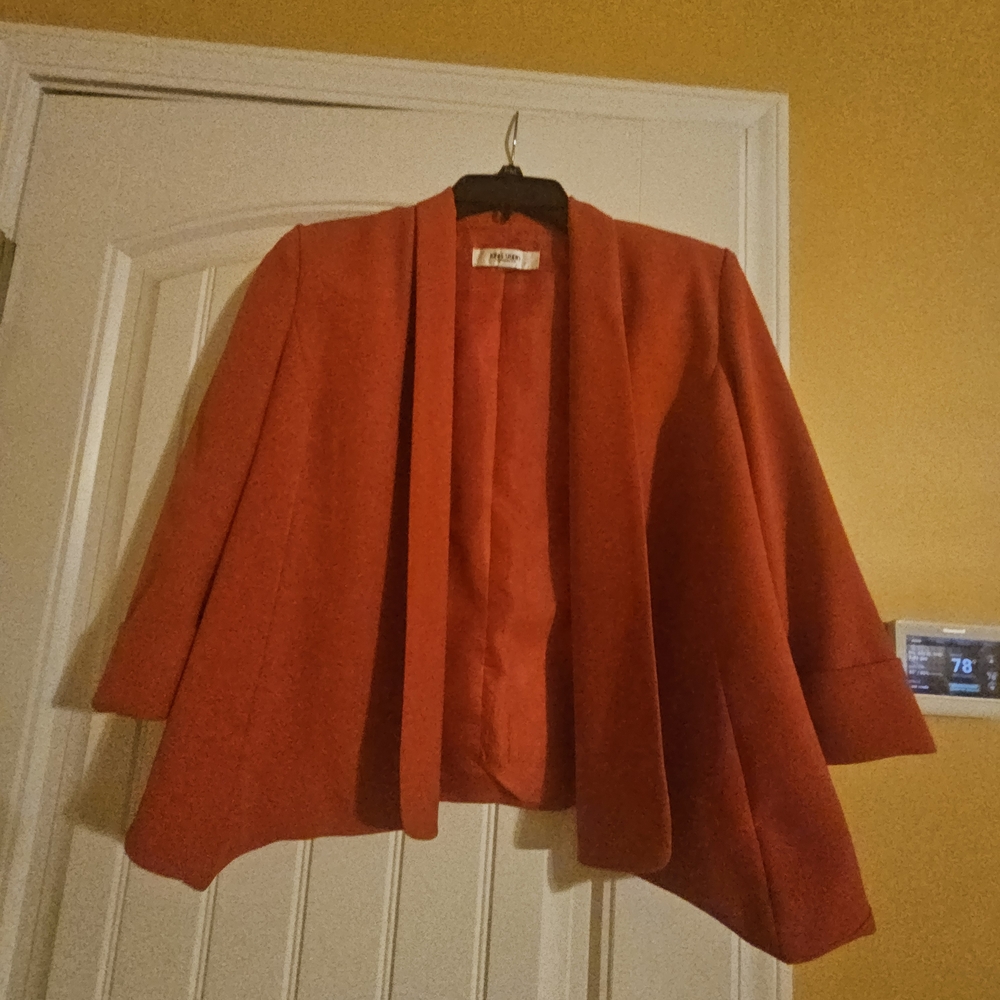 Jones Studio Vibrant Red Open Blazer